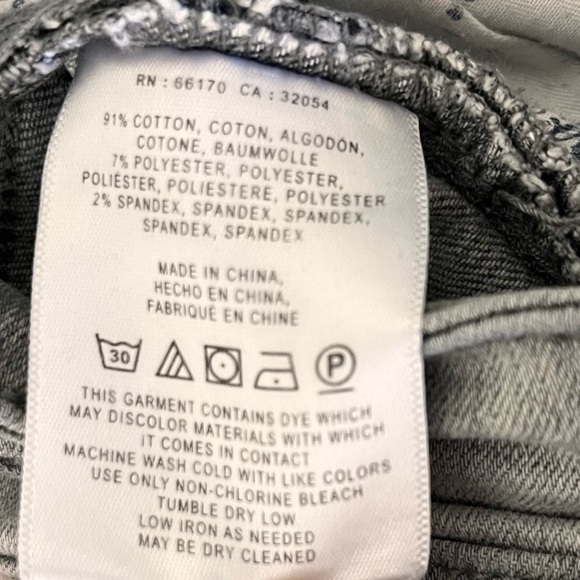 Anthropologie Pilco And The Letterpress Jeans Size 25 Gray Distressed High Waist - Picture 8 of 8